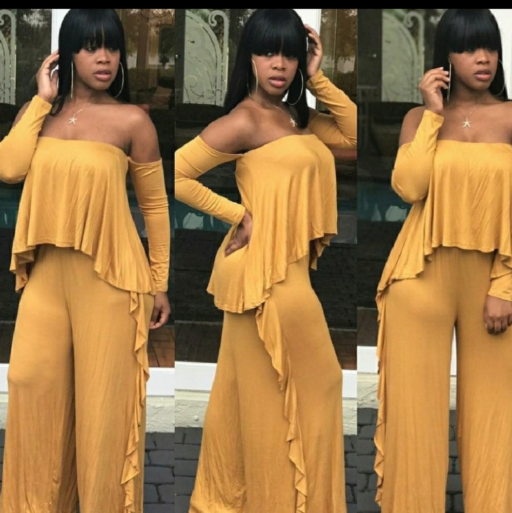 Bodice ruffle jumpsuit